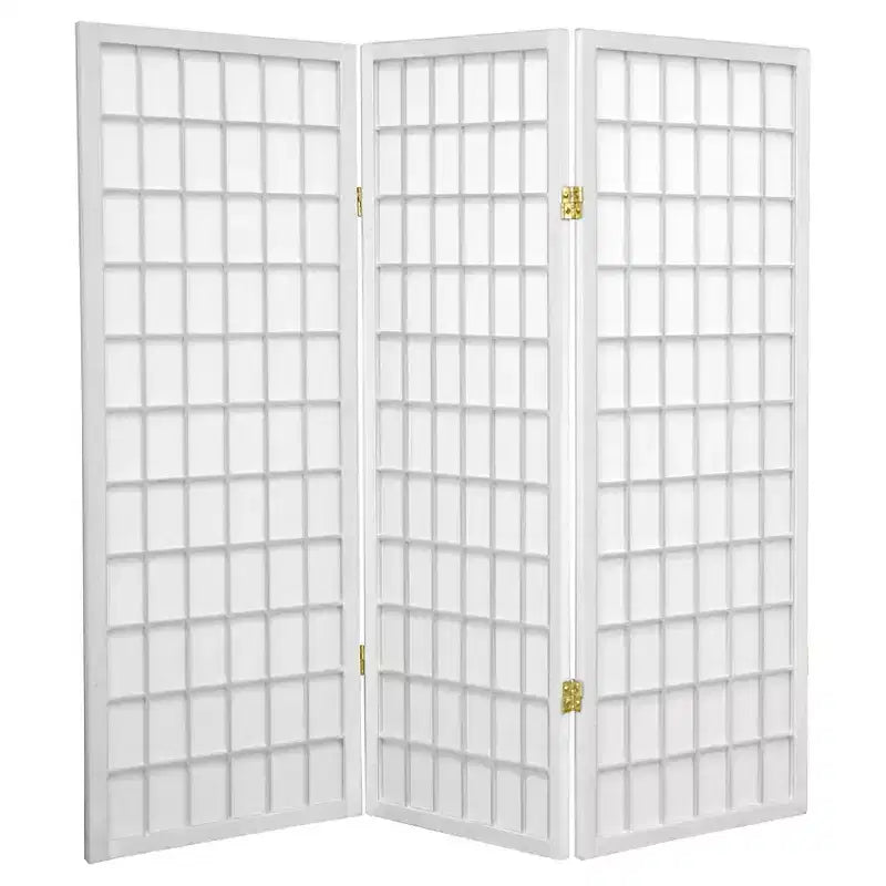 Paravento Shoji a Pannelli con Finestra Alto 120 cm - 3 Pannelli, Divisorio Stile Asiatico