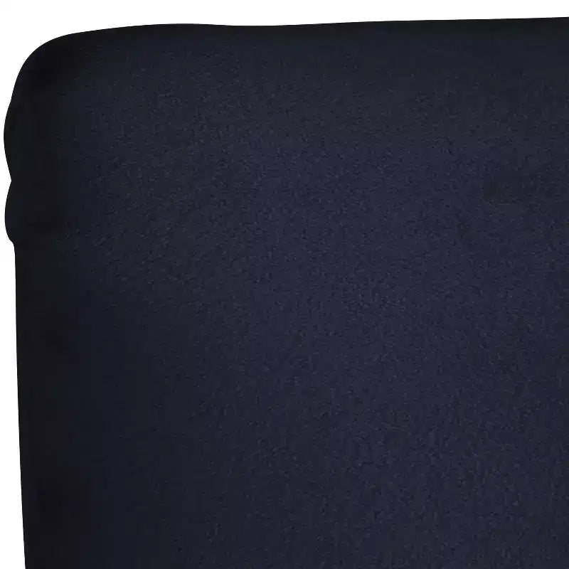 Sgabello da bar Hendrix in velluto blu navy - Rivestito in tessuto, gambe affusolate, altezza seduta 78,7 cm, fatto a mano
