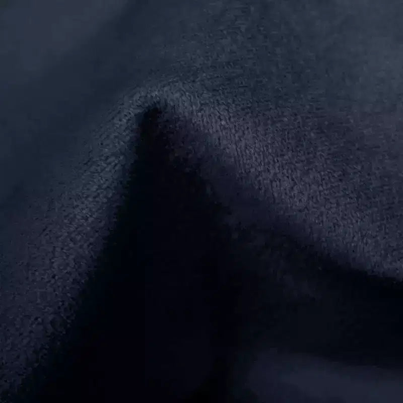 Sgabello da bar Hendrix in velluto blu navy - Rivestito in tessuto, gambe affusolate, altezza seduta 78,7 cm, fatto a mano