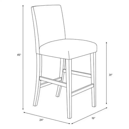 Sgabello da bar Hendrix in velluto blu navy - Rivestito in tessuto, gambe affusolate, altezza seduta 78,7 cm, fatto a mano