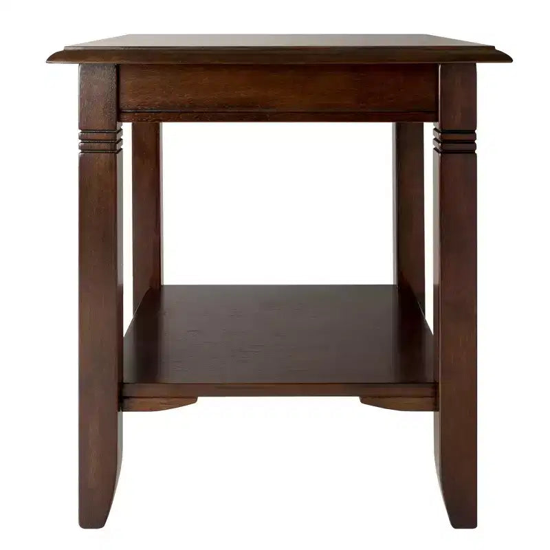 Tavolino Nolan Cappuccino - Winsome: Legno massello, Composito, Gamba a coste, Ripiano fisso