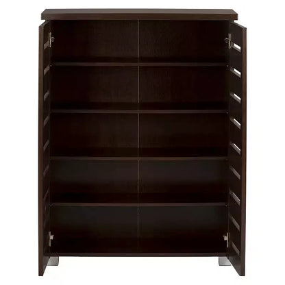 Scarpiere Moderna a 2 Ante in Legno per Ingresso - Contiene 15 Paia, Piedini in PVC