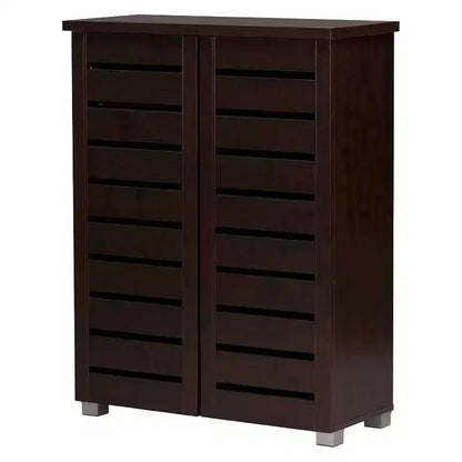Scarpiere Moderna a 2 Ante in Legno per Ingresso - Contiene 15 Paia, Piedini in PVC