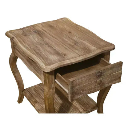 Tavolino rustico in legno di recupero marrone anticato - Carattere naturale, Stile rustico