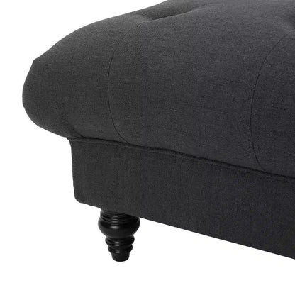 Pouf in tessuto bordeaux - Poggiapiedi imbottito e seduta extra per salotti