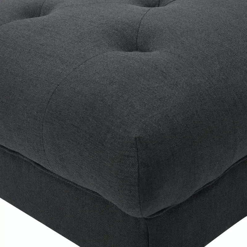Pouf in tessuto bordeaux - Poggiapiedi imbottito e seduta extra per salotti