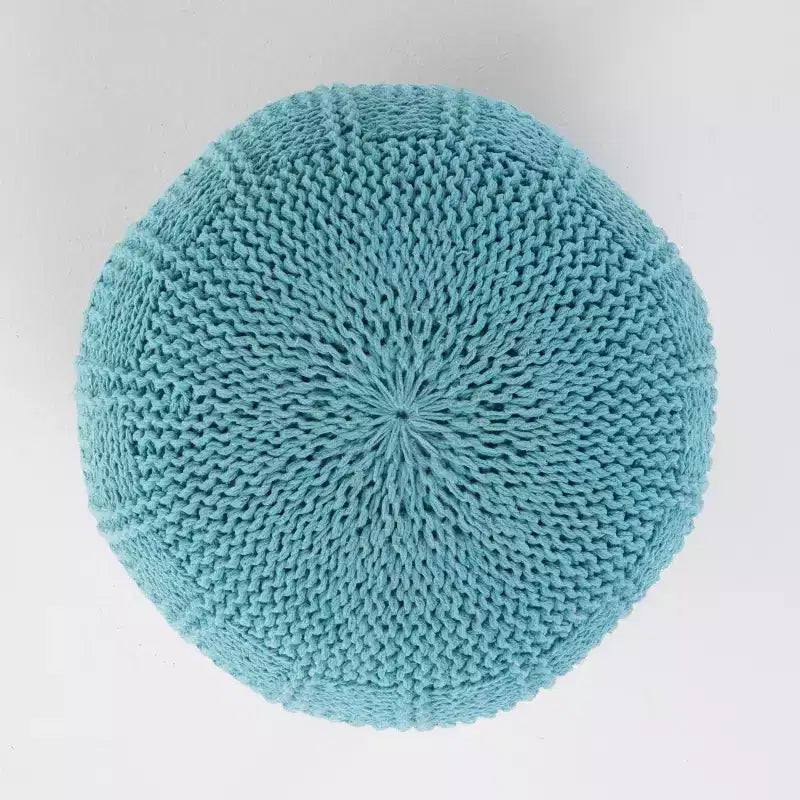 Pouf Moderno Artigianale in Tessuto - Cuscino da Pavimento Versatile per Salotti