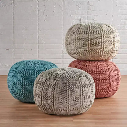 Pouf Moderno Artigianale in Tessuto - Cuscino da Pavimento Versatile per Salotti