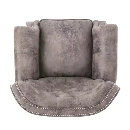 Poltrona reclinabile Walder Tufted - Design classico a spinta, rivestimento in microfibra, supporto lombare