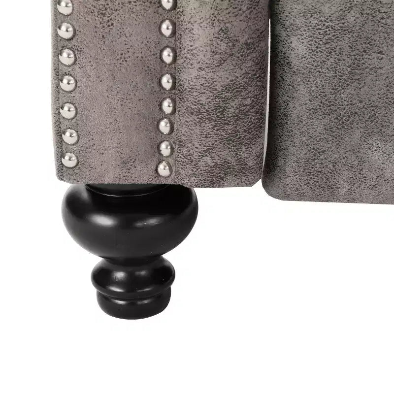 Poltrona reclinabile Walder Tufted - Design classico a spinta, rivestimento in microfibra, supporto lombare