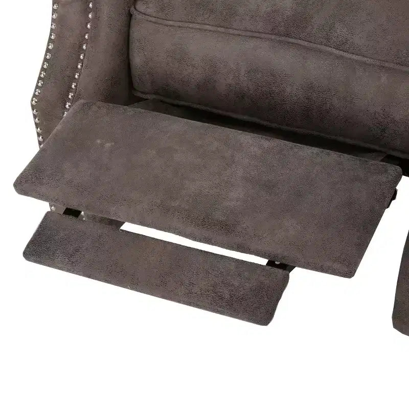 Poltrona reclinabile Walder Tufted - Design classico a spinta, rivestimento in microfibra, supporto lombare