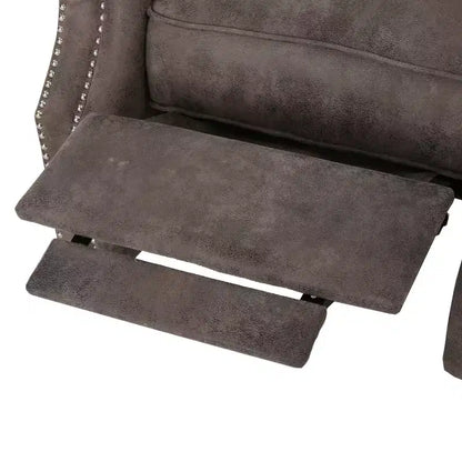 Poltrona reclinabile Walder Tufted - Design classico a spinta, rivestimento in microfibra, supporto lombare