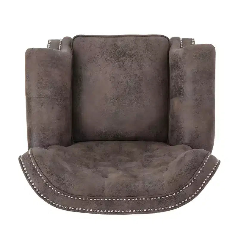 Poltrona reclinabile Walder Tufted - Design classico a spinta, rivestimento in microfibra, supporto lombare