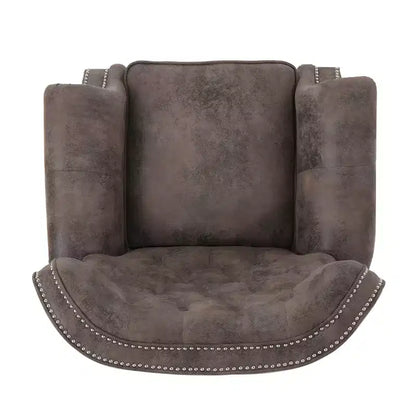 Poltrona reclinabile Walder Tufted - Design classico a spinta, rivestimento in microfibra, supporto lombare