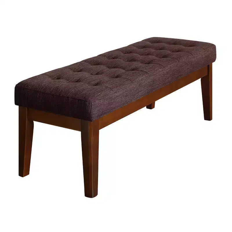 Panca imbottita capitonné Claire - Stile Mid-Century, Struttura in legno massello, Posti a sedere per 2