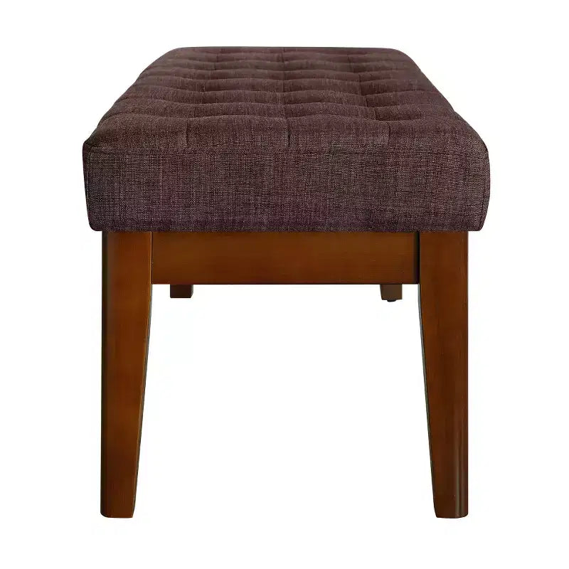 Panca imbottita capitonné Claire - Stile Mid-Century, Struttura in legno massello, Posti a sedere per 2