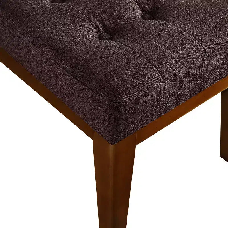 Panca imbottita capitonné Claire - Stile Mid-Century, Struttura in legno massello, Posti a sedere per 2