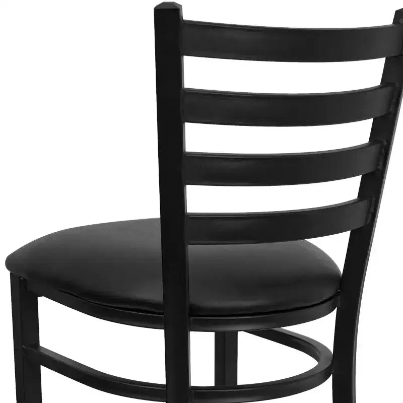 Sgabello da bar in metallo con schienale a scala per ristorante - Design classico, durevole, altezza bancone