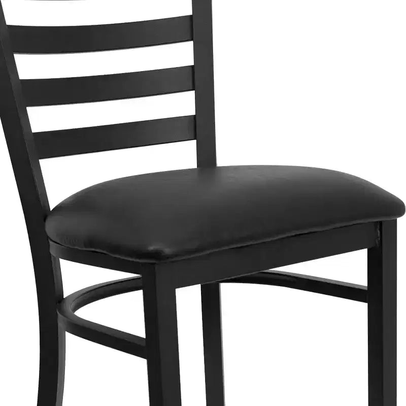 Sgabello da bar in metallo con schienale a scala per ristorante - Design classico, durevole, altezza bancone