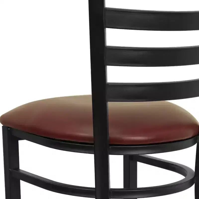 Sgabello da bar in metallo con schienale a scala per ristorante - Design classico, durevole, altezza bancone