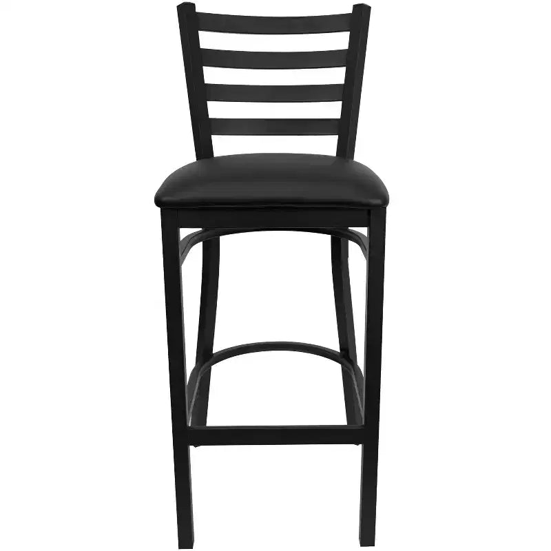 Sgabello da bar in metallo con schienale a scala per ristorante - Design classico, durevole, altezza bancone