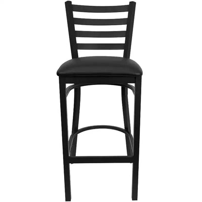 Sgabello da bar in metallo con schienale a scala per ristorante - Design classico, durevole, altezza bancone