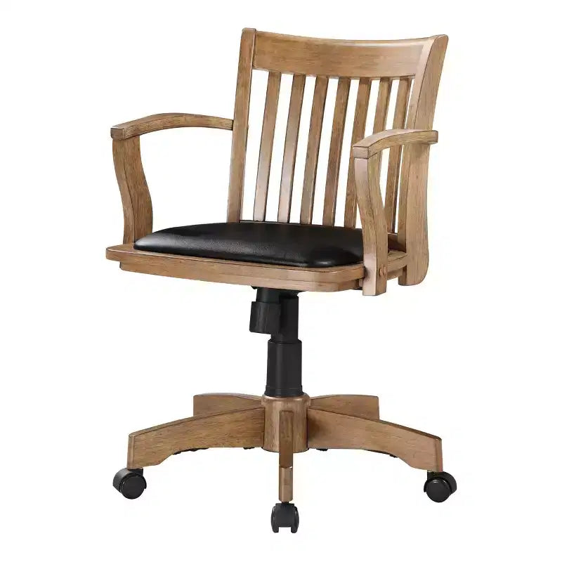 Sedia da Direttore Deluxe in Legno con Sedile Imbottito in Frassino Cerato - Classica Sedia da Ufficio