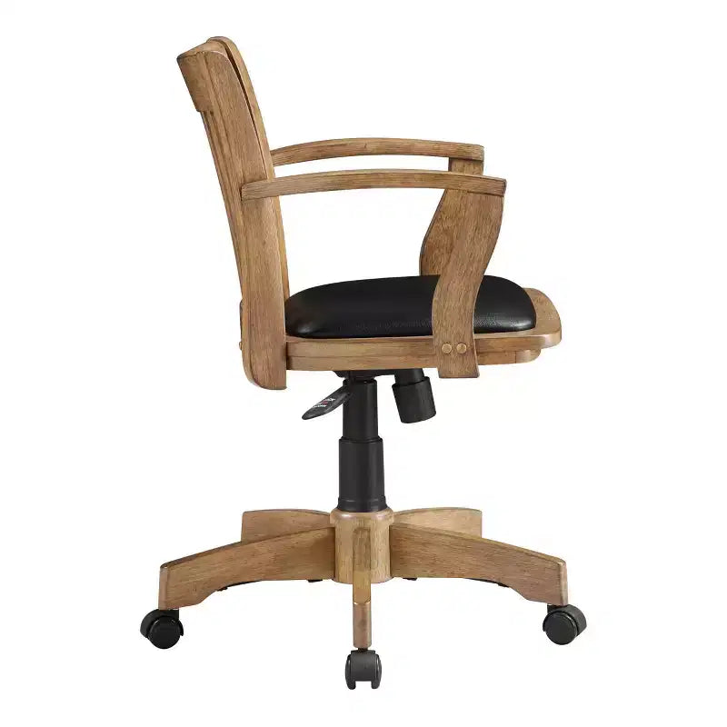 Sedia da Direttore Deluxe in Legno con Sedile Imbottito in Frassino Cerato - Classica Sedia da Ufficio