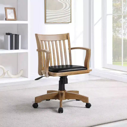 Sedia da Direttore Deluxe in Legno con Sedile Imbottito in Frassino Cerato - Classica Sedia da Ufficio