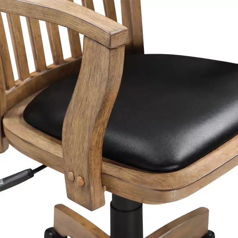 Sedia da Direttore Deluxe in Legno con Sedile Imbottito in Frassino Cerato - Classica Sedia da Ufficio