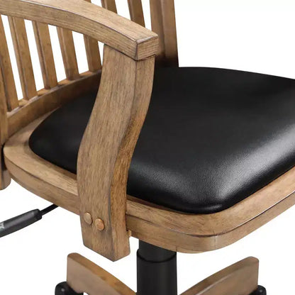 Sedia da Direttore Deluxe in Legno con Sedile Imbottito in Frassino Cerato - Classica Sedia da Ufficio