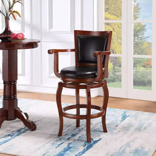 Sgabello Jones da 29" - Design Classico in Legno, Altezza Bancone, Costruzione Robusta