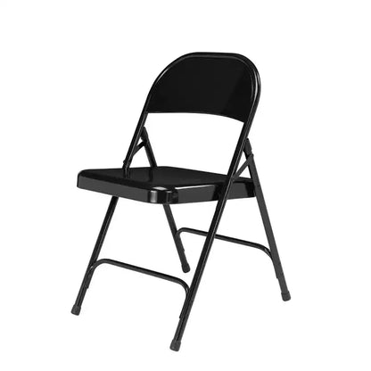 Sedie pieghevoli robuste interamente in acciaio, durevoli, impilabili, facili da riporre